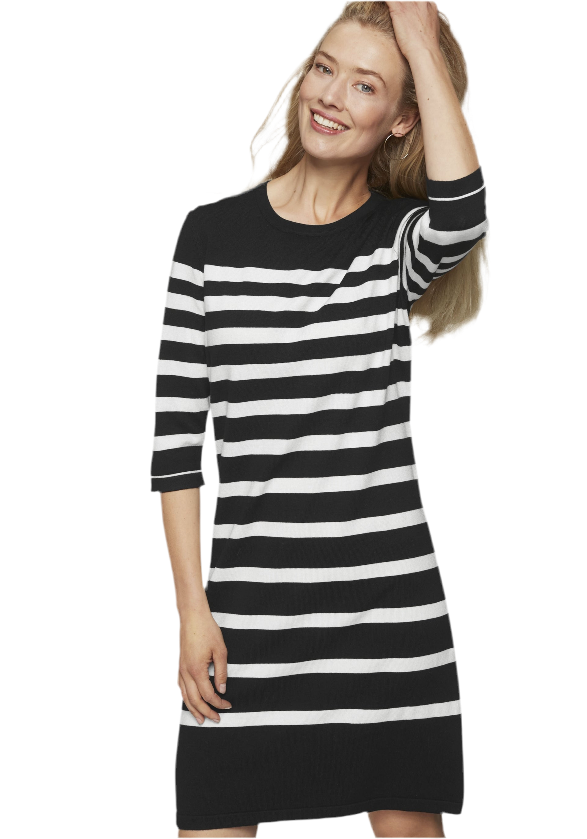 Kleid Navigazione schwarz weiß gestreift 