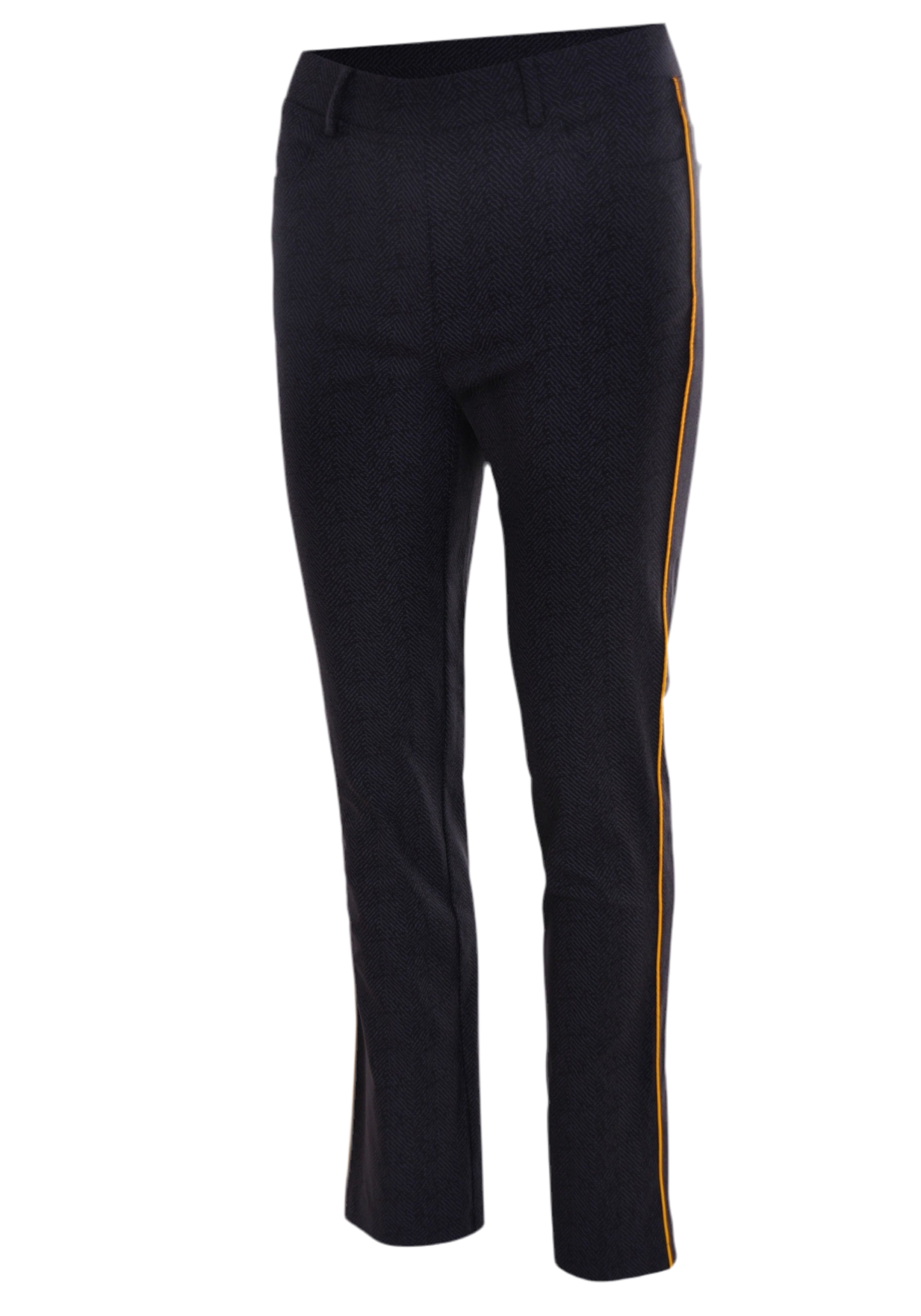 Navigazione Damen Stretch Hose - gemustert mit Ziersteifen