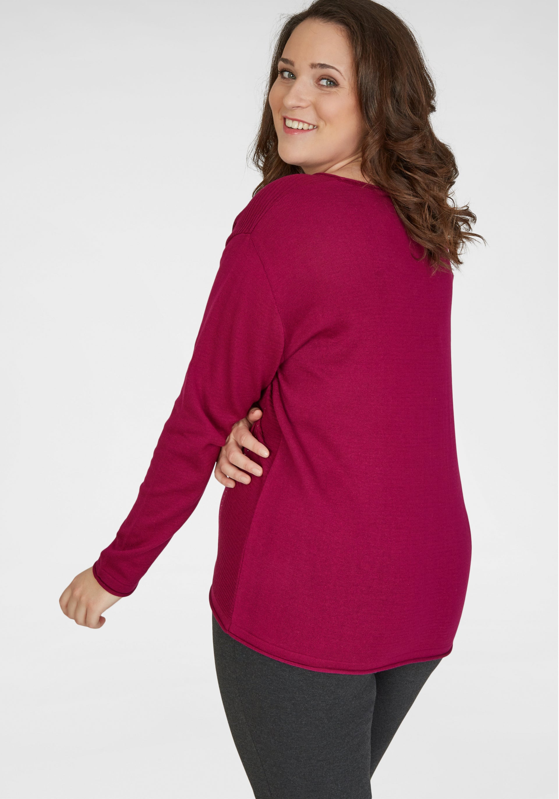 Pullover in Übergröße Farbe Lila