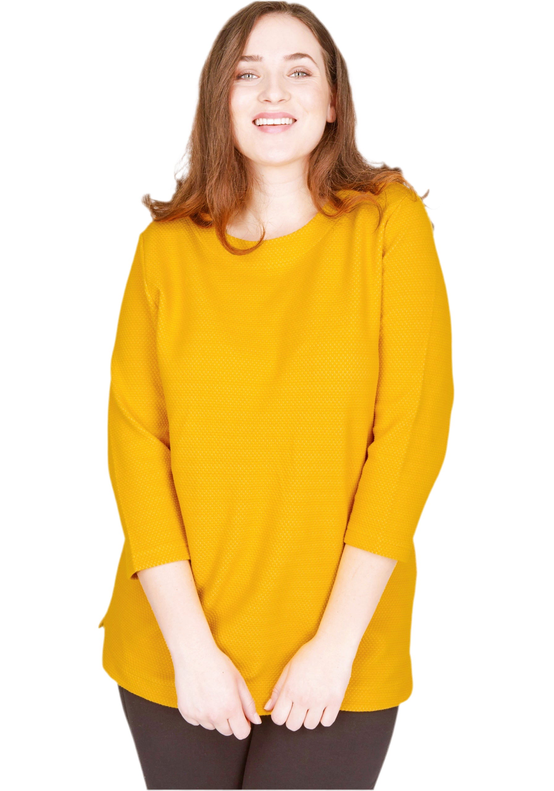 Navigazione Sweatshirt Senfgelb Übergröße